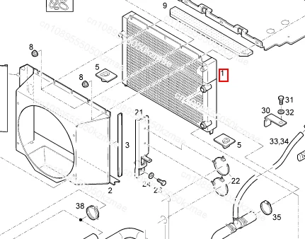 Forklift parts forklift radiator for Linde 3921070503