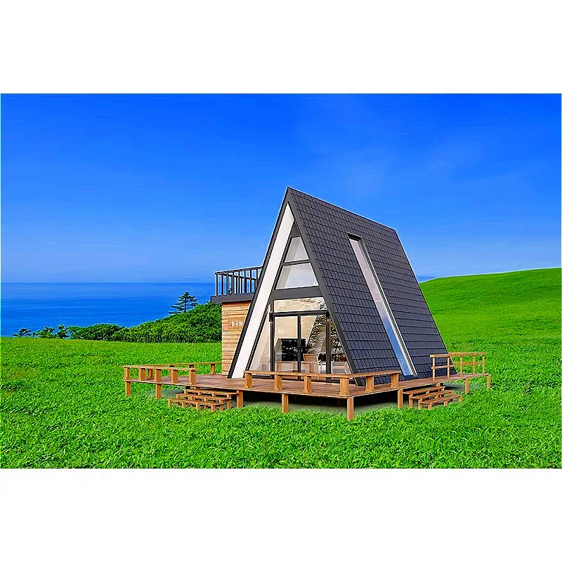 Luxury Vacation Full Bathroom Tiny Triangular House Container House Home Made Office Made Prefab  2 Bed Rooms Modern Villas