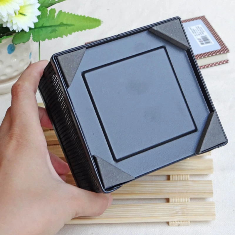 Practical Mesh Memo Holder Black Metal Sticky Note Cube Sticky Note Box for Office Business Card Paperclip Small Craft