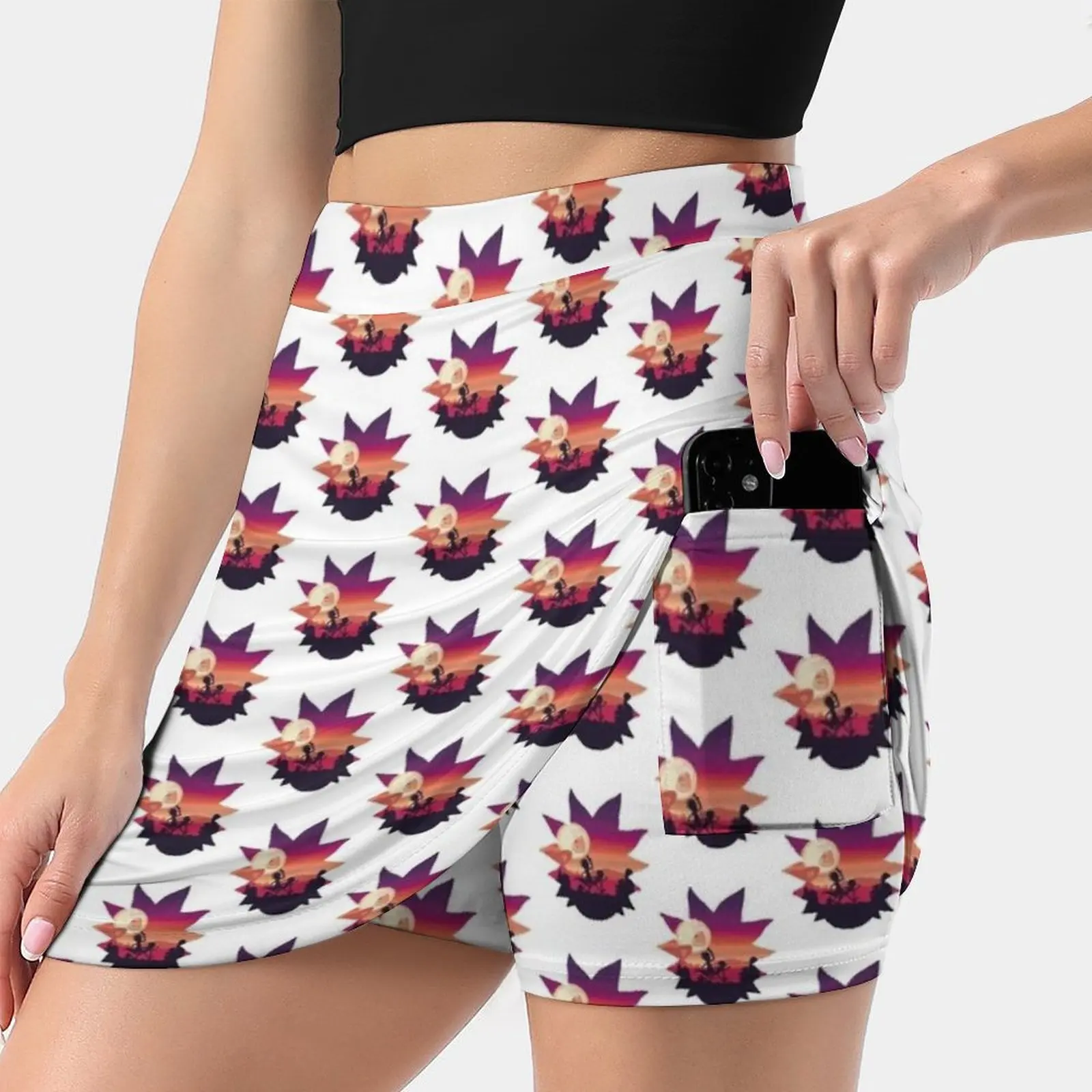 Run! Women's skirt With Pocket Vintage Skirt Printing A Line Skirts Summer Clothes Cartoon