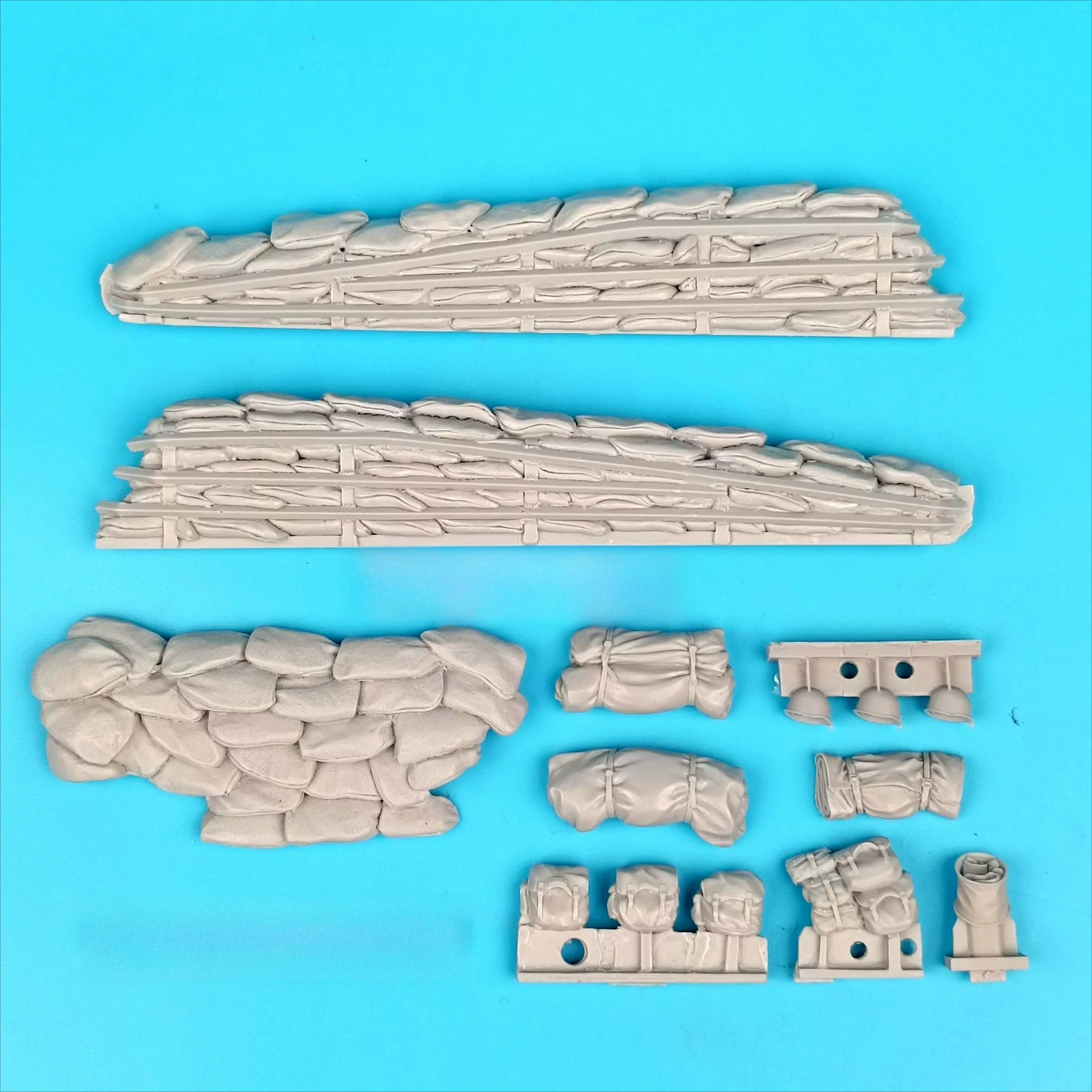 1/35 Scale Resin Sandbag Armor Add-on Parts Unpainted Tank Model Upgrade Accessories for Military Diorama Hobby