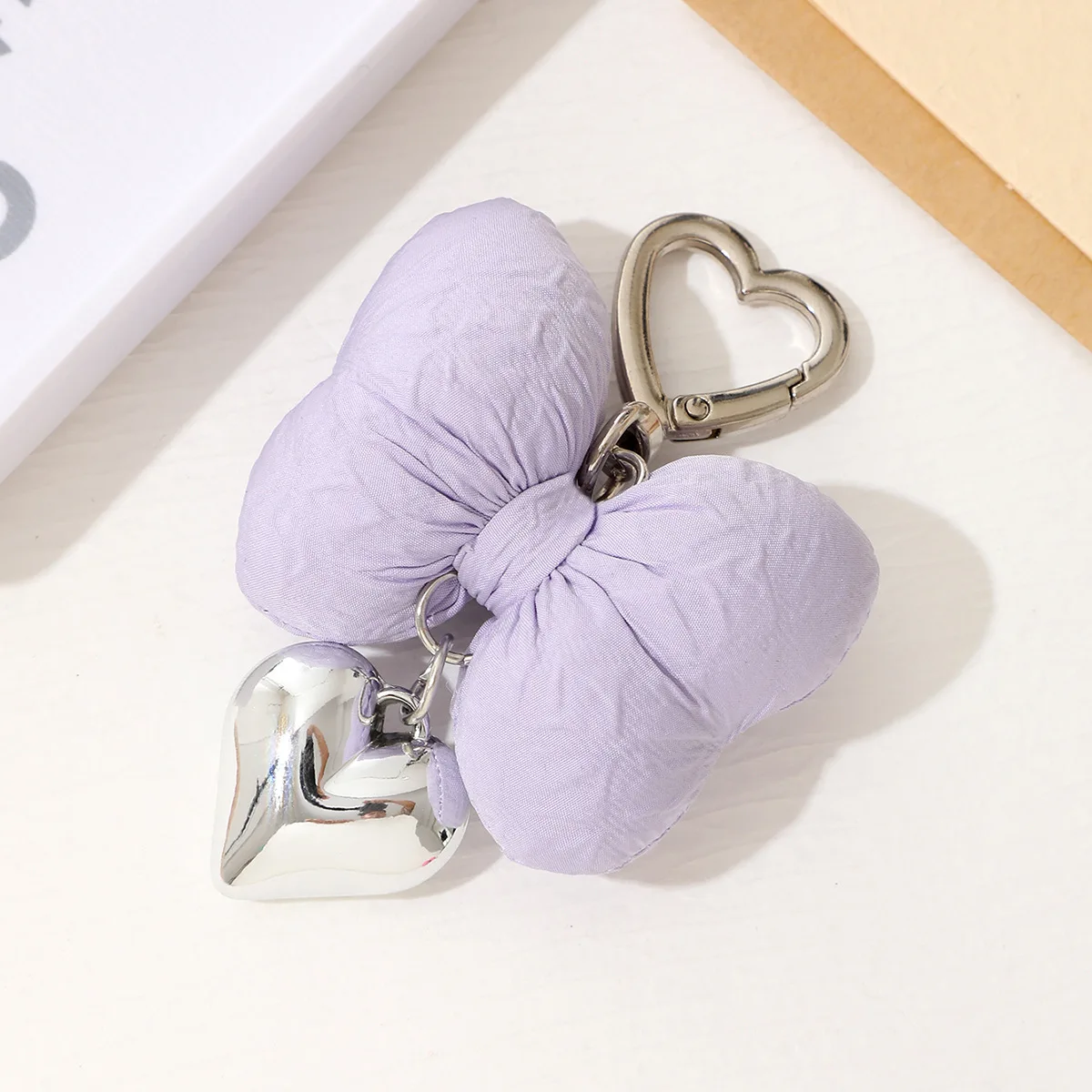 Wholesale 10pcs/set 3D Bowknot Keychain Fashion Simple Bow Keyring Bag Pendant Handbag Hanging Decoration Girls Gifts