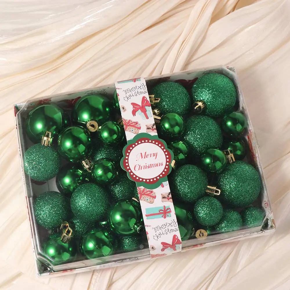 

42Pcs Creative Christmas Balls Set 3/4/5cm Plastic Electroplated Christmas Hanging Balls Colorful Shatterproof