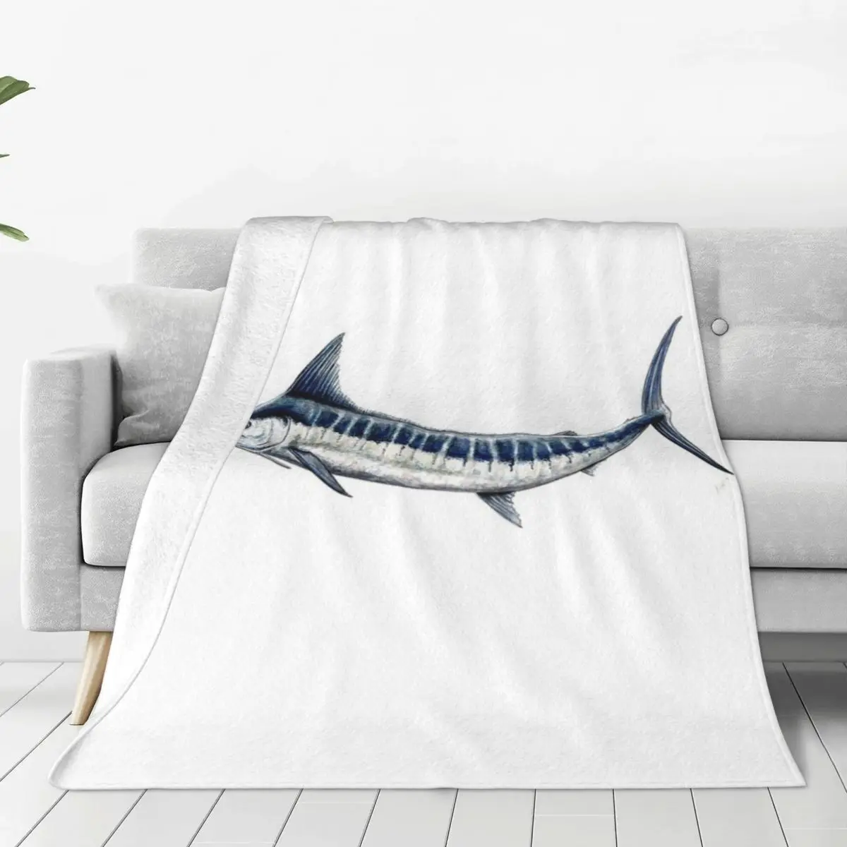 Blue Marlin,Makaira Nigricans Blankets Flannel Breathable Sofa Throw Blankets For Home Bedroom Travel Throws Bedspread Quilt