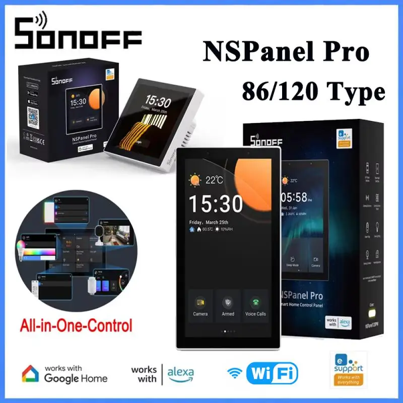 SONOFF NSPanel Pro 120 86 TYPE WIFI ZIGBEE MATTER Smart Panel Thermostst Power Consumption DIY Scene Support All Sonoff Devices