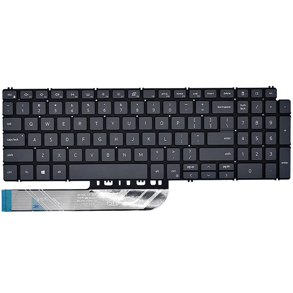 teclado para laptop dell inspiron 155590 5591 5598 5593 5584 7590 7591 p90f prata com retroiluminacao sem moldura 01