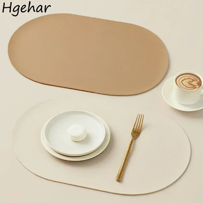 PU Leather Anti-slip Table Mats Kitchen Waterproof Oil-proof High Temperature Resistance Anti-scald Placemat Heat Insulation Pad