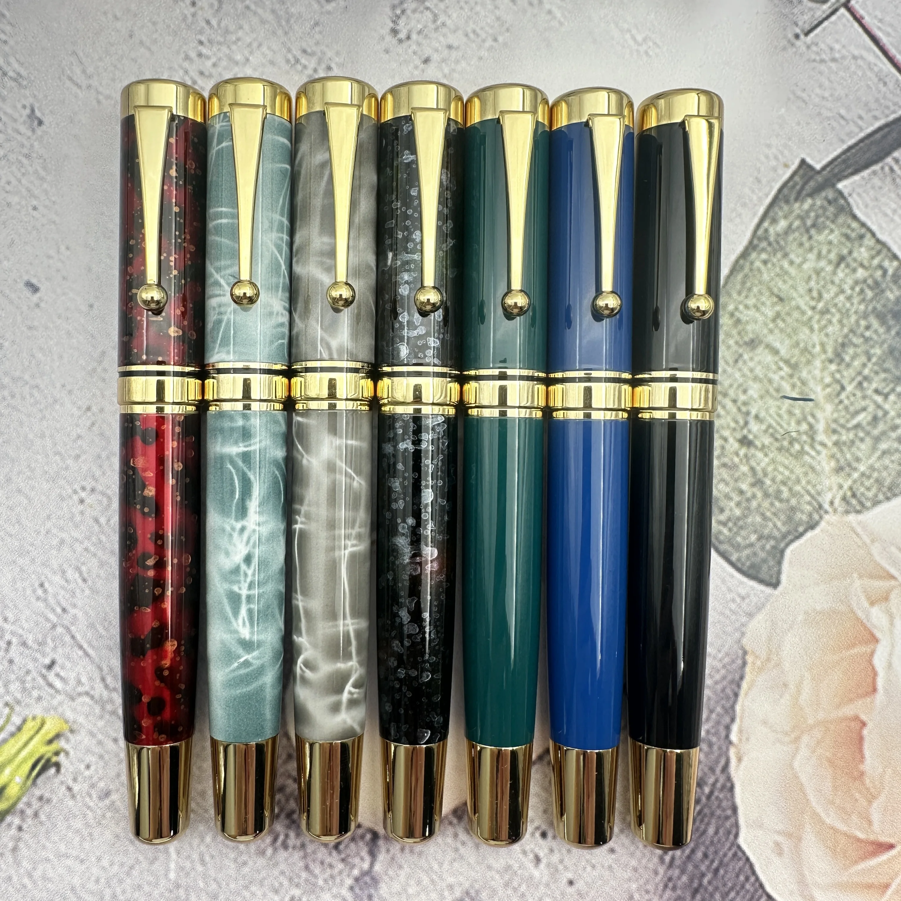 Luxury Pico Exquisite Full Metal Fountain Pen BOCK EF/F/M Nib Writing Office Collection Business Stationery Student Gift
