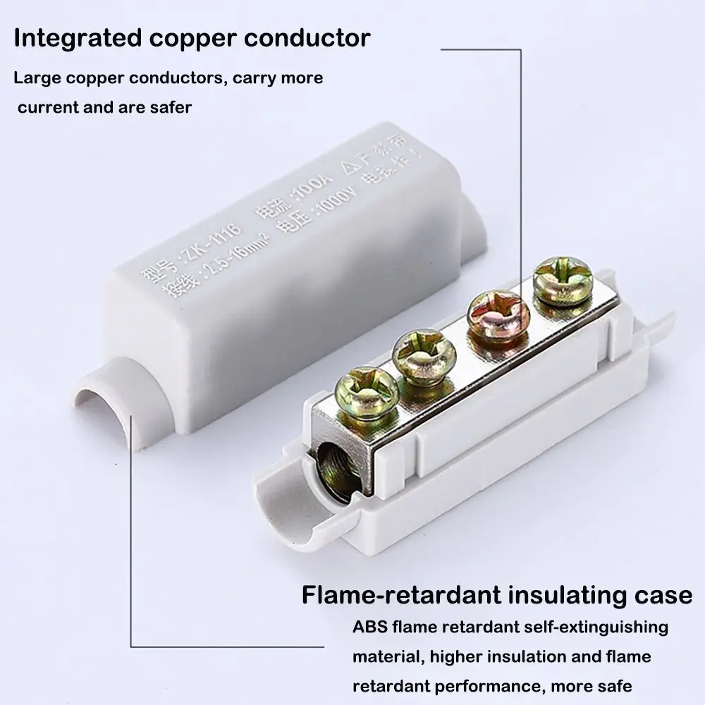 Wire Connector High Power Splitter Quick Electrical Cable Terminal Blocks Junction Box Connectors Large Current Conductor Brass
