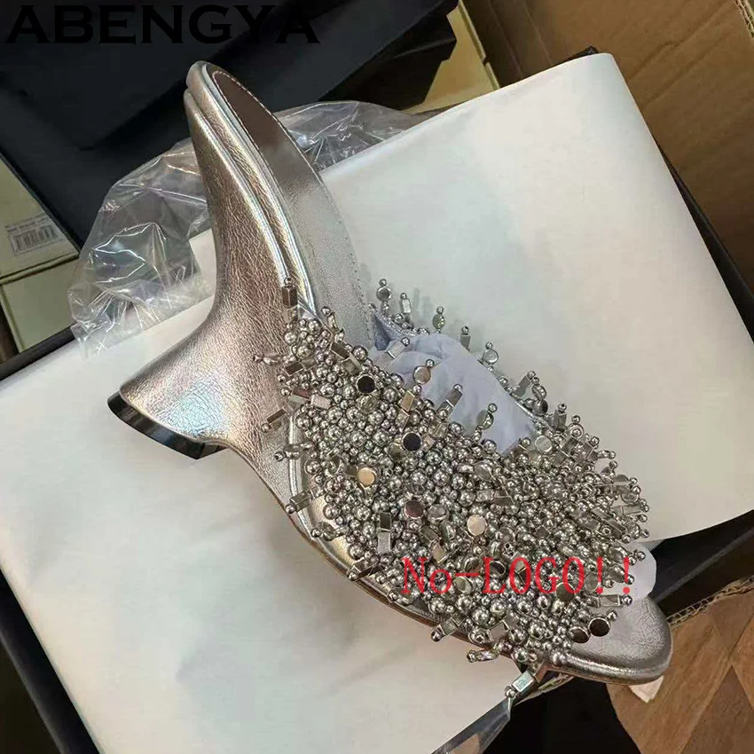 Elegant Ethnic Style Women's Bead String Wedge Heel Slippers Open Toe Outdoor Fashion Week Slides Sandals Summer 2026 Size 42