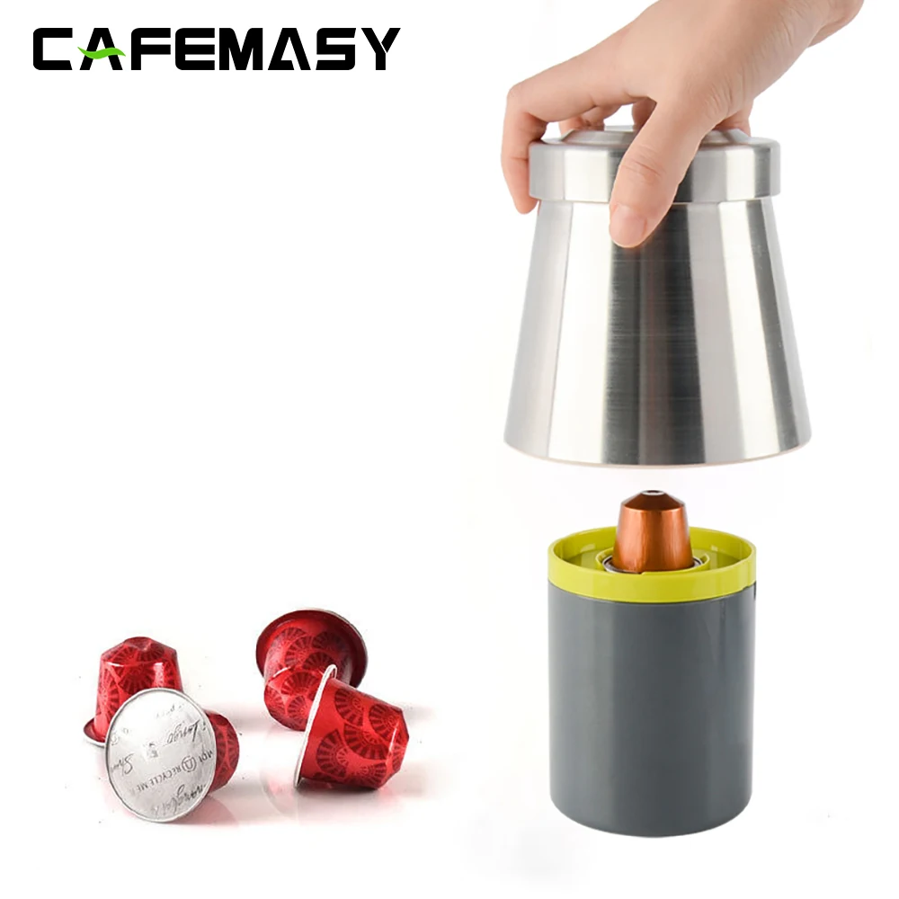 CAFEMASY Stainless Steel Coffee Capsules Recycler Coffee Powder Residue Recycling Box Espresso Dump Bin  Barista Tools