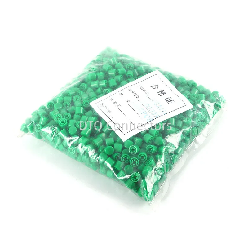 100pcs A111 Square Pole Tact Switch Plastic Micro Momentary Switch Button Caps Push Key Caps Size 6.7*6.5mm for 6*6*7.3MM Button