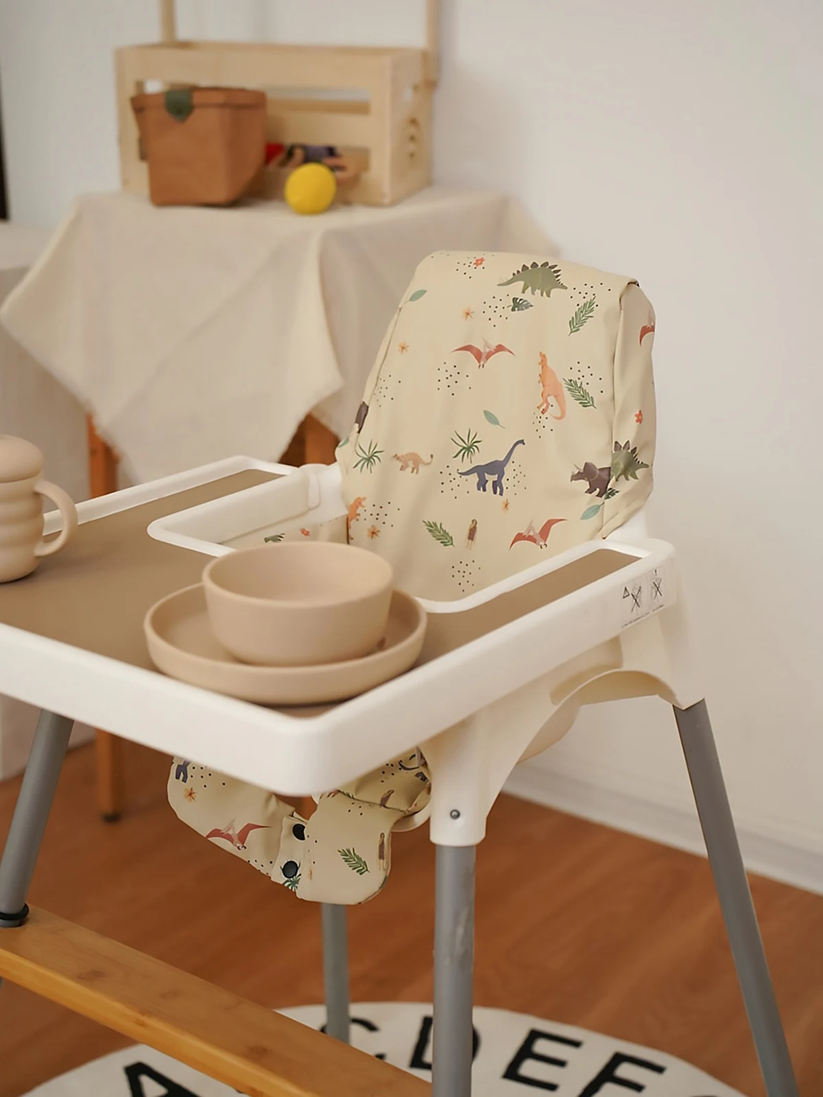 Baby Highchair Insert Cover Wipeable Toddler High Chair Cushion Pad Babies Highchair Cover for Child Chair Cushions