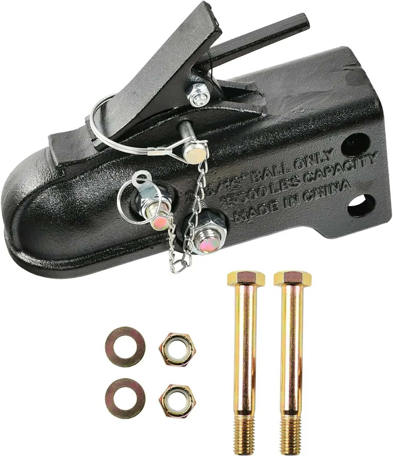 

2-5/16' Inch Heavy Duty Adjustable Trailer Coupler Channel-Mount 15000 Lbs Capacity