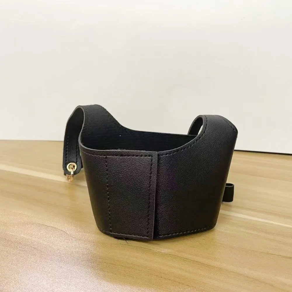 Portable Design Leather Cup Cover Insulating Function Carrying Strap Cup Holder PU Universal Fit Water Bottle Sleeve Coffee Cups