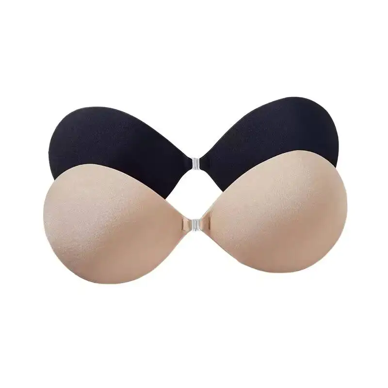 Round Cup Self-Adhesive Handmade Glue Thin Seamless Comfortable Invisible Push-Up Bra For Women