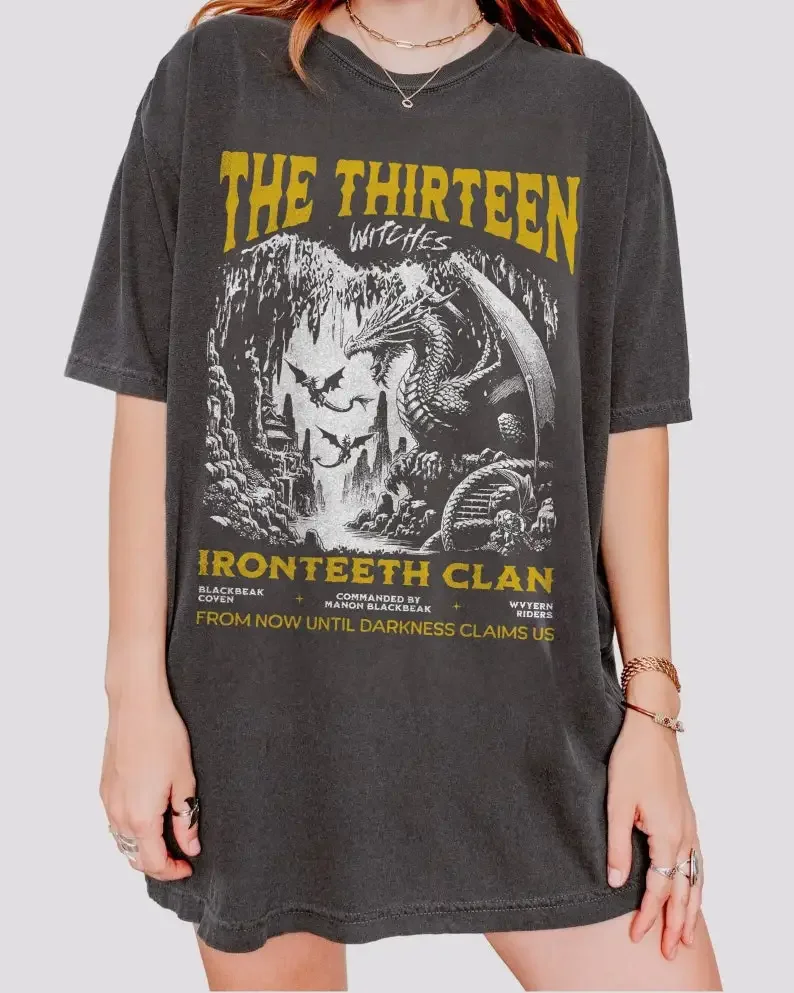 The Thirteen Throne of Glass T-Shirt Manon Blackbeak Ironteeth Witches Dorian Haviliard SJM Merch Terrasen Bookish Cotton Shirt