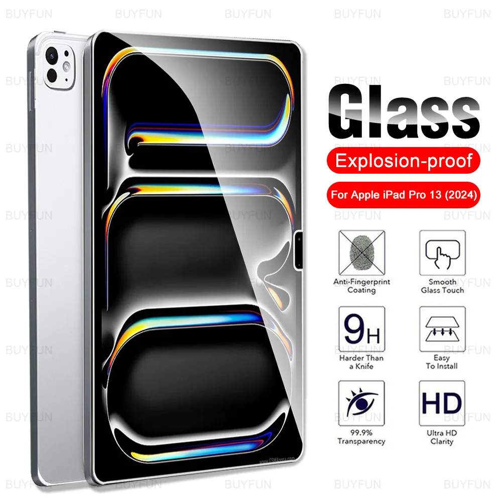 

Glass For iPad Pro 13 inch 7th iPadPro 5th Gen 2024 Tempered Glass i Pad Air 11 6th iPadAir Screen Protector Tablet Cover Film