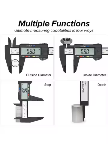 150mm 100mm Electronic Digital Caliper Carbon Fiber Dial Vernier Caliper Gauge Micrometer Measuring Tool Digital Ruler