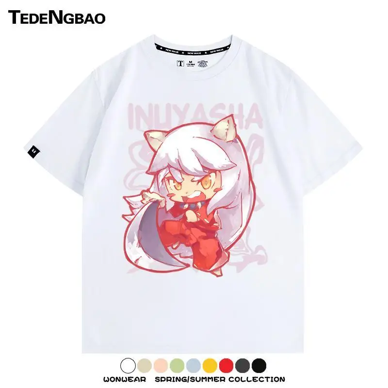 Inuyasha Kill maru animation around youth half-sleeved clothes summer cotton cartoon co-branded short-sleeved T-shirt