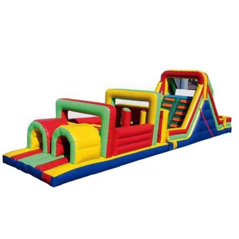 Custom inflatable obstacle course trampoline slide for adults and children outdoor or indoor