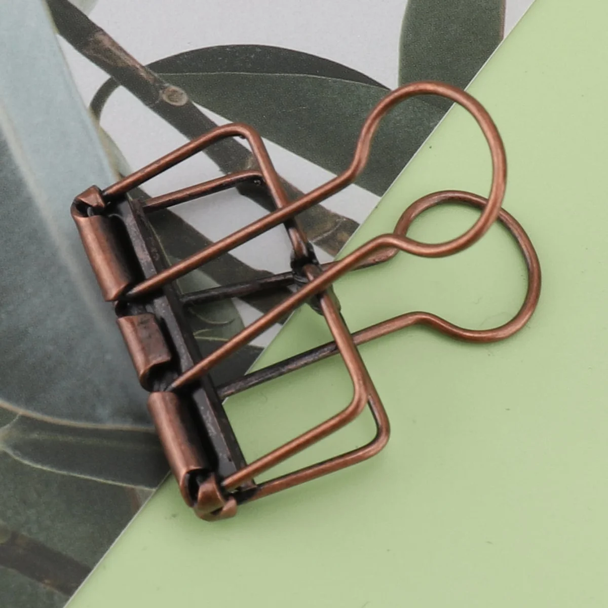 Clips de reliure en métal Vintage, organisateur de fichiers de bureau ajouré créatif, Clips en papier, scelleuse de sacs de collation, fournitures de papeterie scolaire