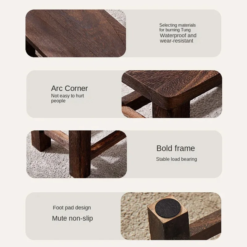 Creative Small Wood Chair Household Shoe Changing Stool Ins Sofa Living Room Foot Rest Stool Tea Table Children Bathroom Footsto