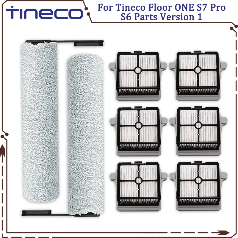 For Tineco Floor ONE S7 Pro / S6 Parts Version 1 Cordless Wet Dry Vacuum Cleaner Replacement Accessories Roller Brush Filter