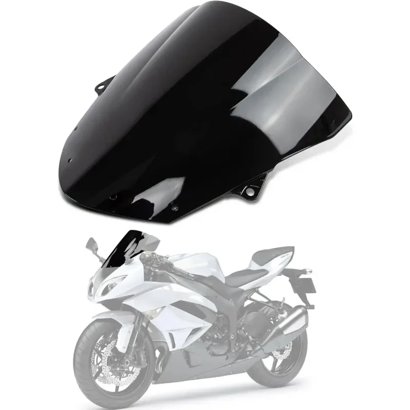 

DWOE Motorcycle Windshield Windscreen Fit for Kawasaki Ninja ZX10R ZX1000E ZX1000F 08-10 ZX6R ZX600R ZX636 ZX636E ZX636F 09-23