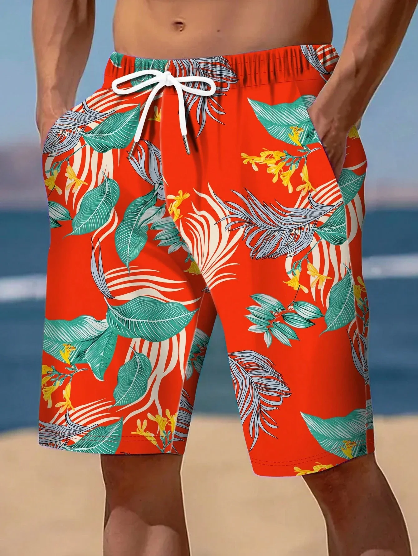 Men's Premium 3D-Printed Tropical Shorts - Artisan Quality Hawaiian Jungle Designs For Summer Fashion