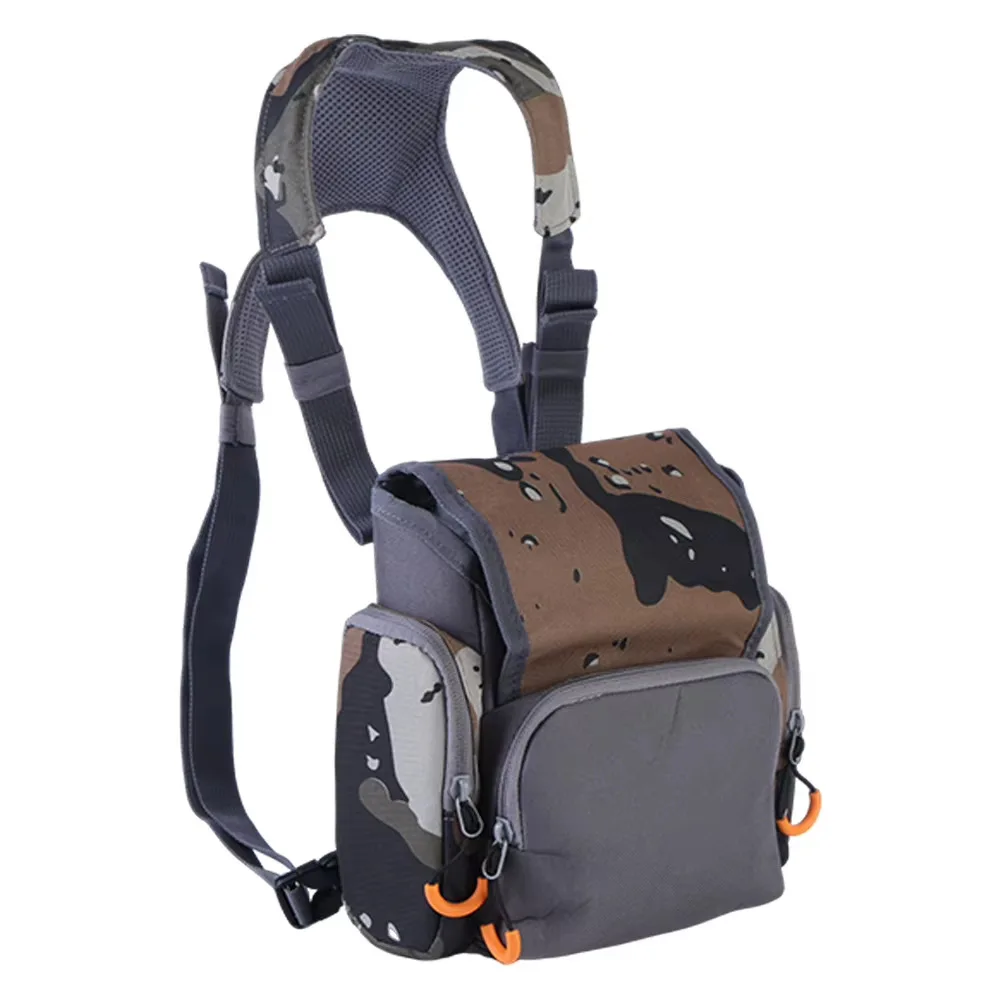

Polyester lightweight outdoor exploration binocular bag, adjustable chest bag, waterproof camouflage chest and back strap bag
