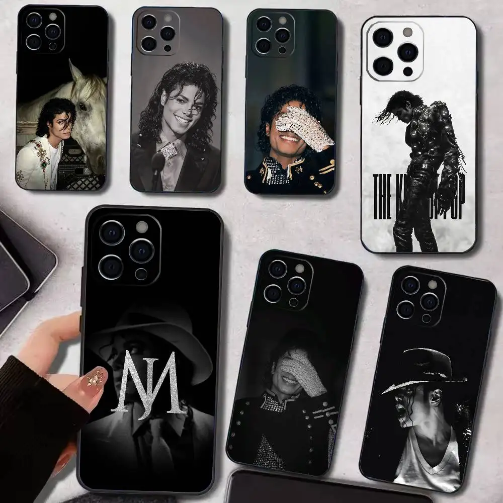 Чехол для телефона M-Michael J-Jackson для iPhone 17, 16, 15, 14, 13, 12, 11 Plus, Pro Max, XS, мягкий черный чехол
