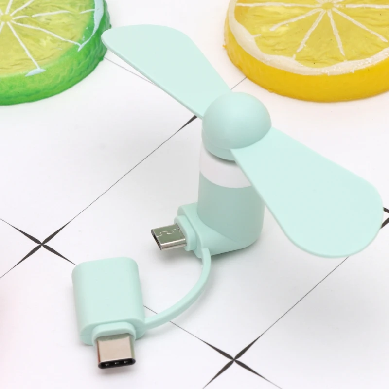 CG 2 in 1 Type C Micro USB Mini Fan Cooler for HTC Type-C USB -C for Smart Cell Phone Cooling Fans