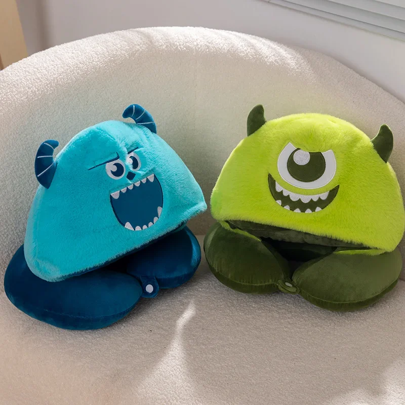 Disney Monsters Sullivan Mit Kapuze U-neck Kissen Schöne Mike Neck Kissen Nickerchen Kissen Sonnenschirm Reise U Kissen Weihnachten Geschenke für Mädchen