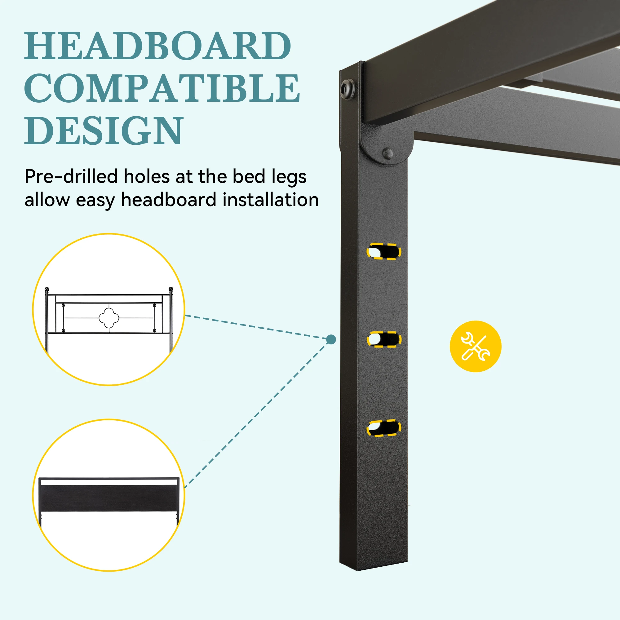 Thumbnail 4 - #18 Latest Metal Platform Beds Offers
