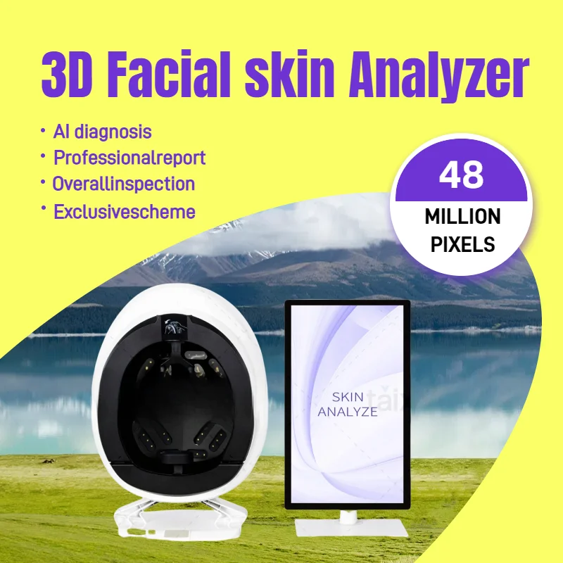 

SkinAI Pro Q2 3D Facial Analyzer 12 Spectrum Skin Scanner for Acne Wrinkles UV Spots AI Diagnosis Salon & Clinic Equipment