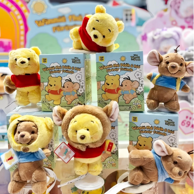 

Новая оригинальная верхняя игрушка Винни Пух и Роу Навсегда Друзья Серия Слепая коробка Kawaii Плюшевая подвеска Mystery Box Аниме Подарки для детей