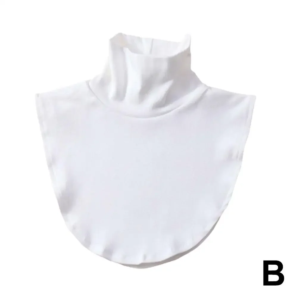 Versátil inverno modal gola alta colar falso sólido destacável moda cor quente colarinho camisa gola alta elástica prático novo