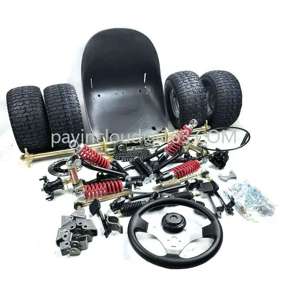 Go Kart Kit Full Set Go Kart Axle 1M Rear wheel axle rim tire axle kit 13*6.5-6 13x6.50-6