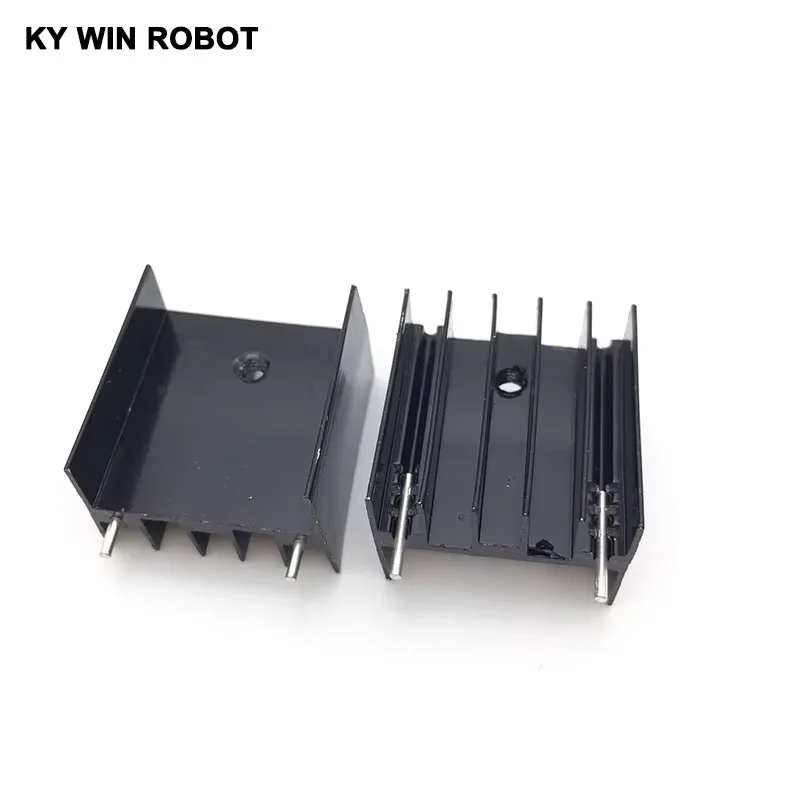 10 pcs  Aluminium TO-220 Heatsink TO 220 Heat Sink Transistor Radiator TO220 Cooler Cooling  25*23*16MM With 2Pin