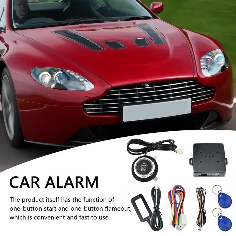 Car Security System 12V Multipurpose Car Alarm System User Friendly Car Alarm Vehicle Alarm Device For Most Cars Van Car Door