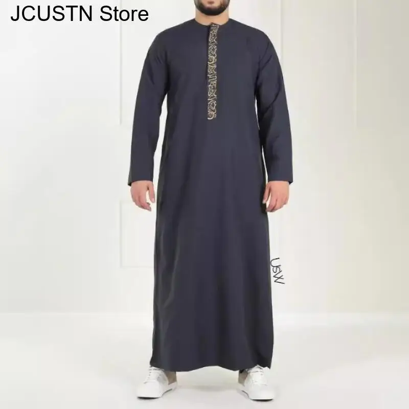 2026 Summer Spring New Muslim Robe Mo Arab Ethnic Wind Sleeve Embroidery Long Skirt Ramadan Prayer Kaftan Pakistan Attire Thobe