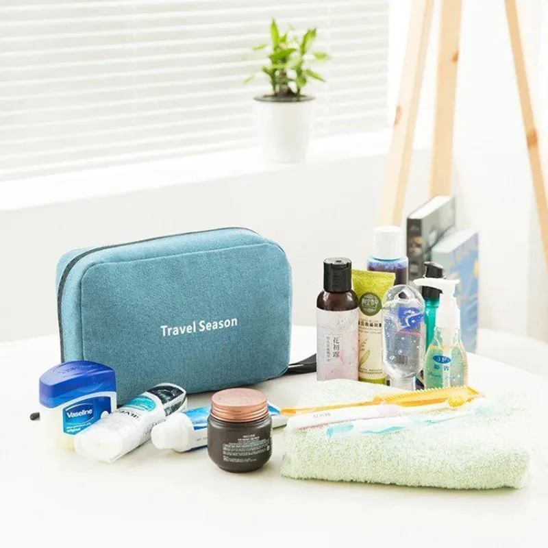 Hängende Reise-Kulturtasche für Damen und Herren, wasserdicht, Make-up, Kosmetik, Kosmetikerin, Falttasche, Badezimmer- und Dusch-Organizer – Detail 8