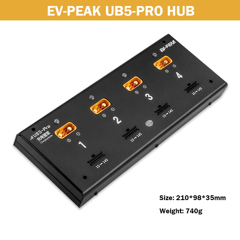 EV-PEAK UB4-pro UB5-pro Agriculture Drone Balance Charging Butler 4 Channels 12-14S Lipo/LiHv Battery Pack Manager