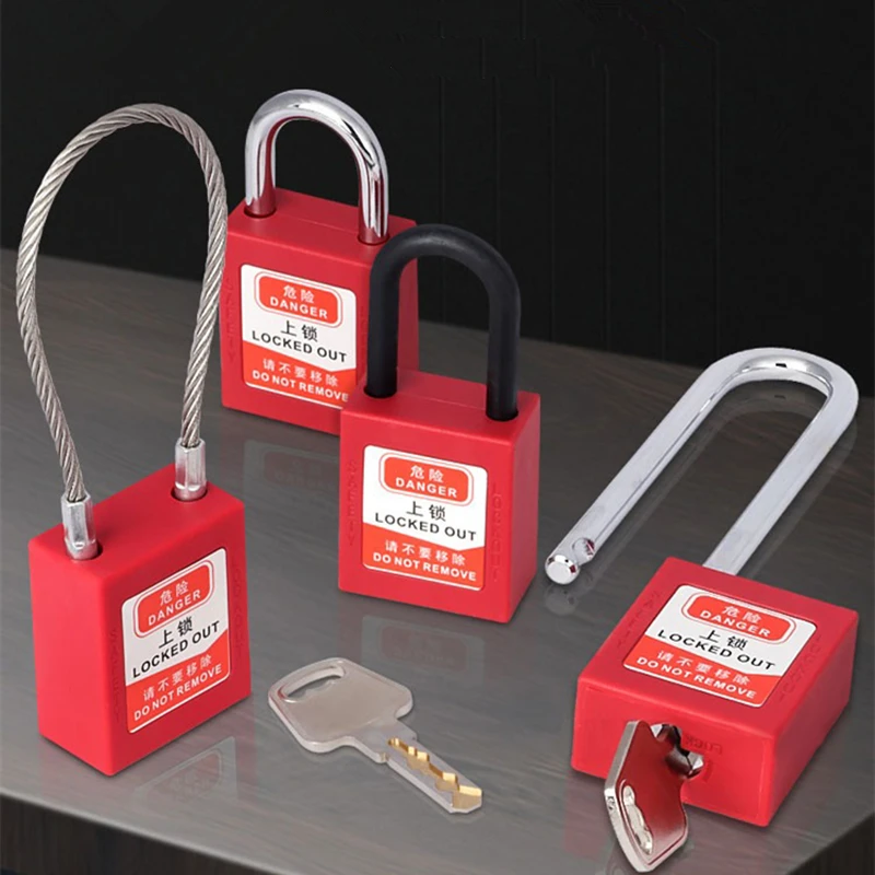 Lucchetto di sicurezza industriale Cavo di fabbrica personale elettrico in nylon isolato Lucchetto di sicurezza Blocco di isolamento energetico Trave d'acciaio