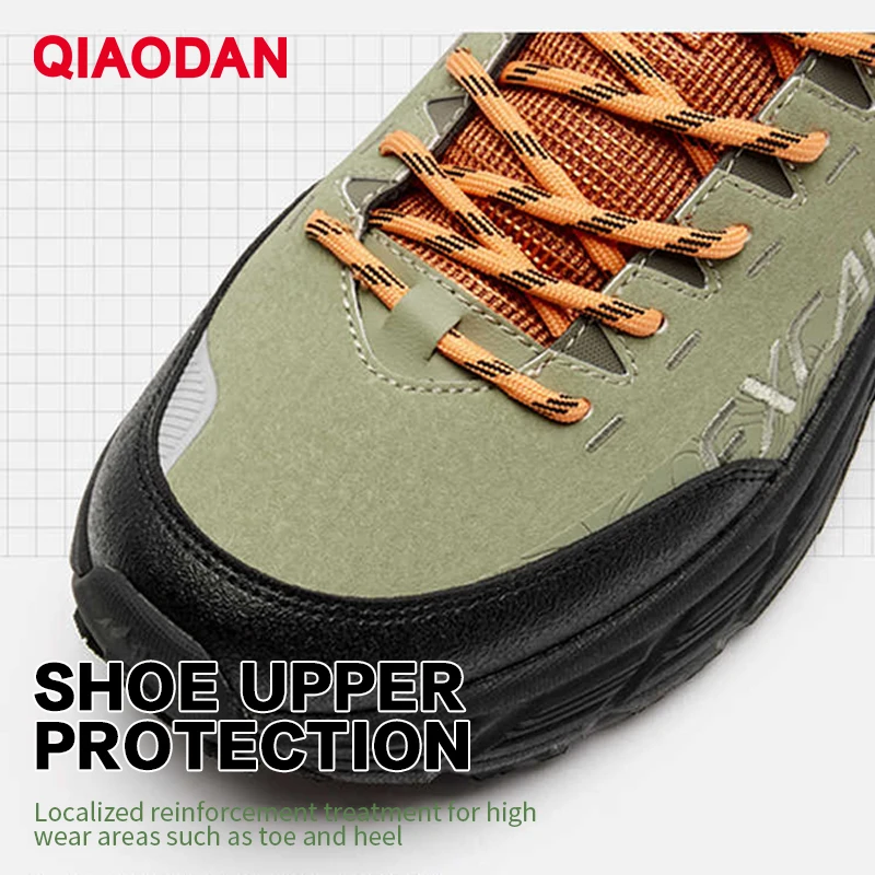 QIAODAN Hiking Shoes Men Leather Winter Anti Slip Outdoor Shoes 2025 Lightweight Mountain Climbing Travel Sneakers QXF193254902