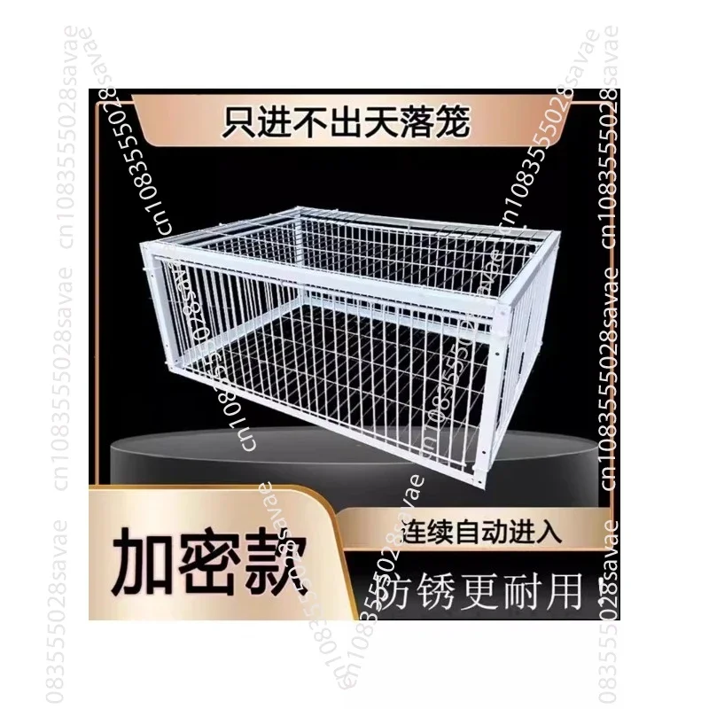 New encrypted skyfall cage, one-way entry, no exit cage, outdoor pigeon device, active automatic cage 40*30*26 cm