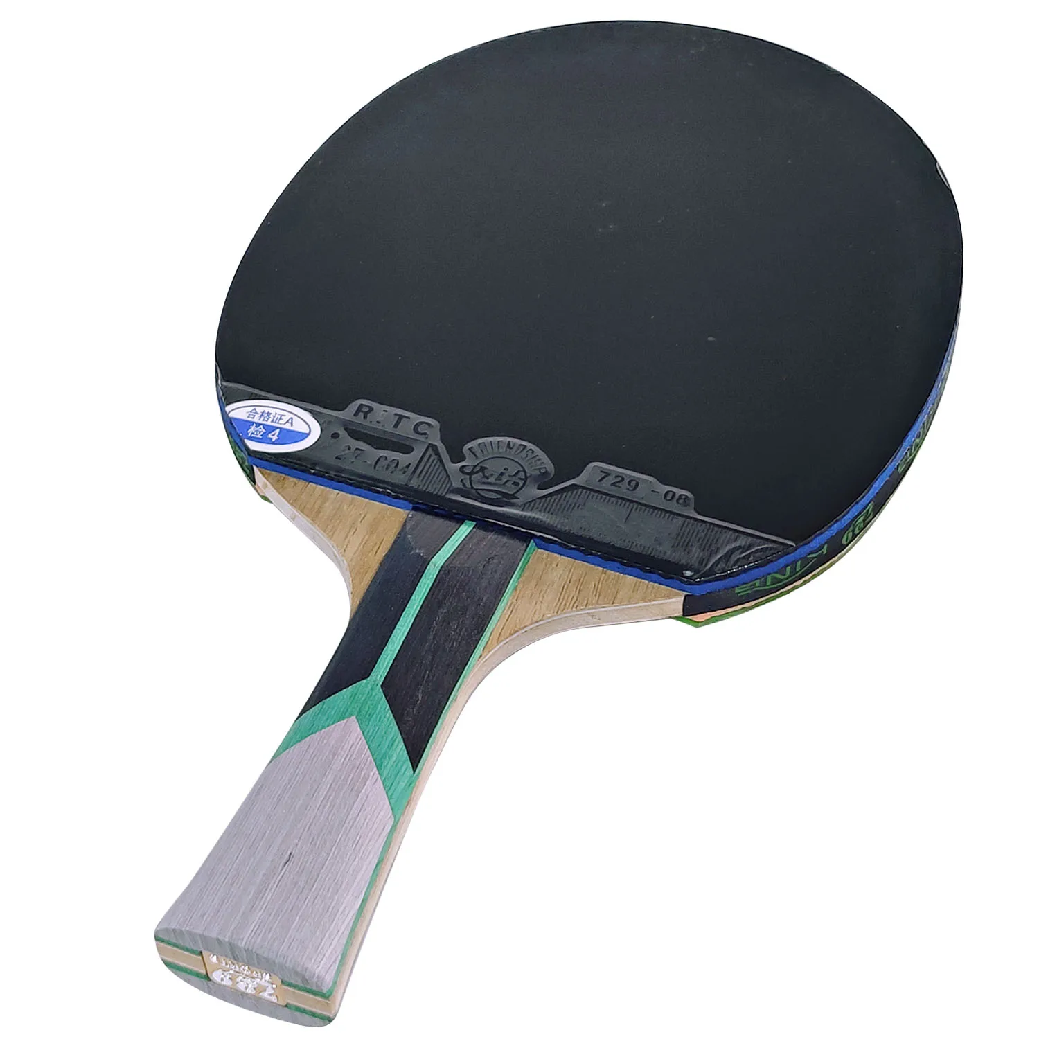 Genuine 729 Friendship KING 6 Star Brand New Table Tennis Racket Green Rubber Sticky Ping Pong Racket 5 Wood Offensive Paddle