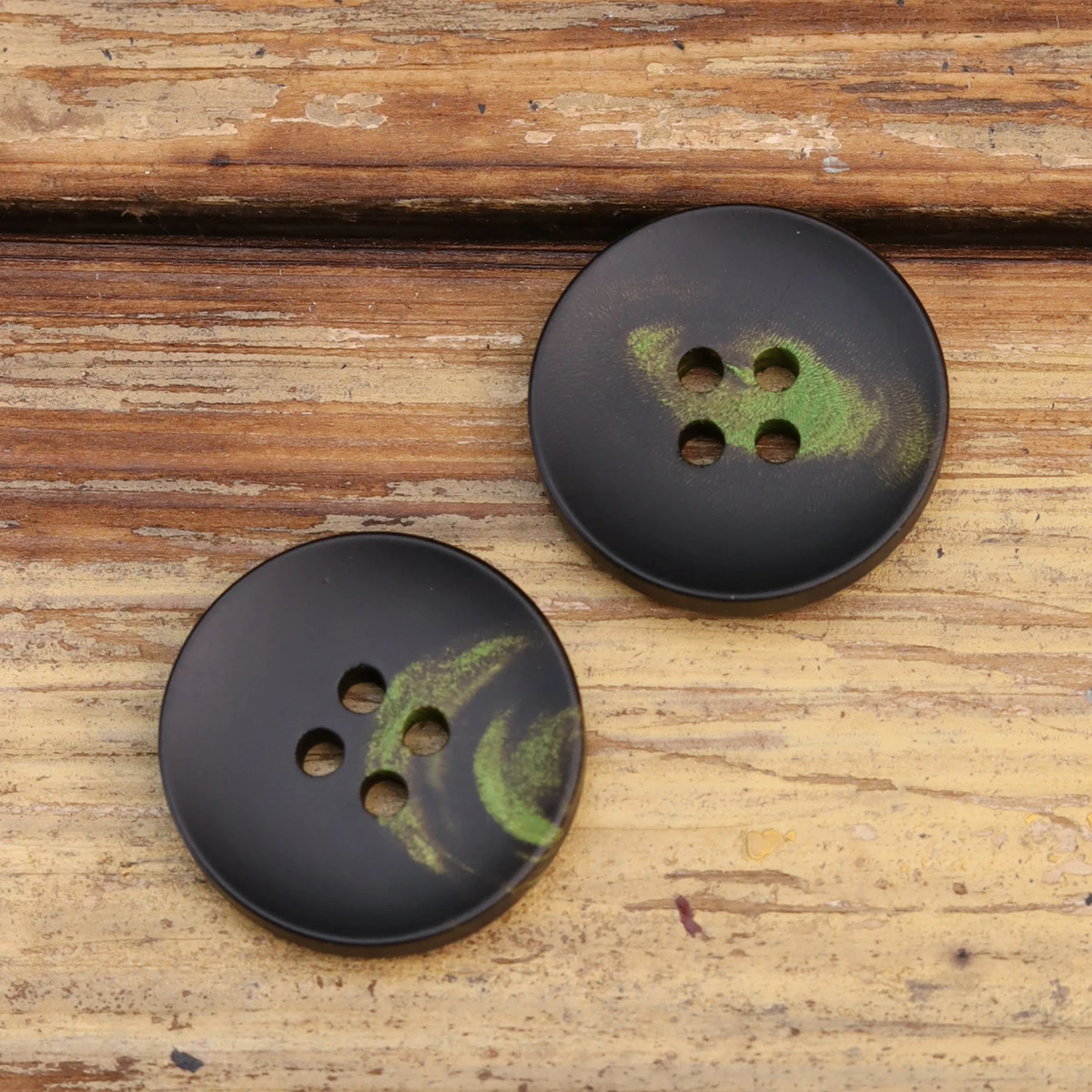 6pcs Genuine Horn Buttons Painted Green Natural Texture NEW Sewing Accessories For Mens Blazer Suit Jacket Coat Bowl Shape