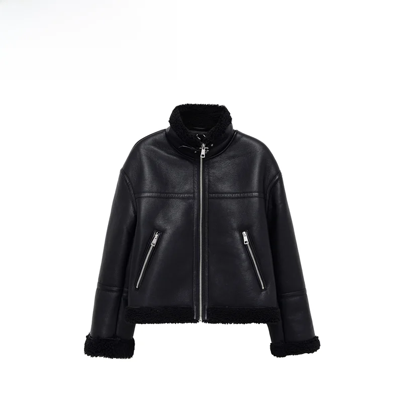 

Simple Faionable Women's Fce Jaet ZR Autumn New Arrival Versatile Outerwear Polyester Fiber Ladies ort Coat